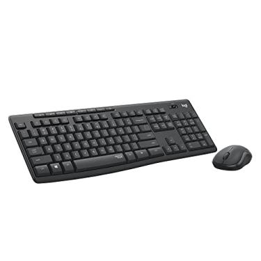 Imagem de Logitech MK295 Wireless Mouse & Keyboard Combo with SilentTouch Technology, Full Numpad, Advanced Optical Tracking, Lag-Free Wireless, 90% Less Noise - Graphite