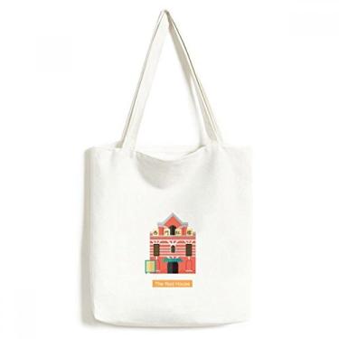 Imagem de Taiwan Atrations The Red House sacola de lona bolsa de compras casual bolsa de mão