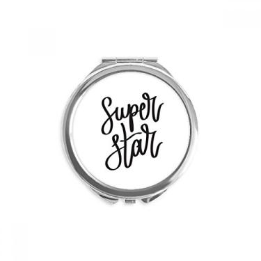 Imagem de Vidro portátil redondo com citação Super Star