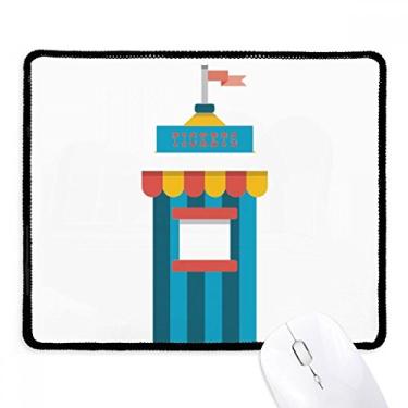 Imagem de Mousepad com ilustração de bilhetes de parque, borda costurada, tapete de borracha para jogos