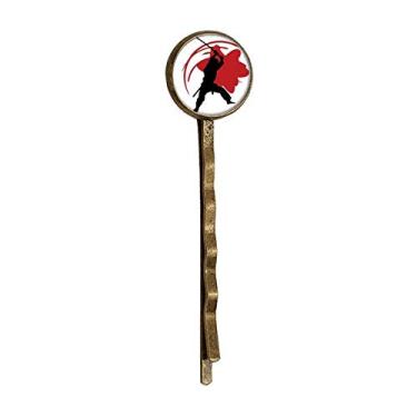 Imagem de Japan Bushido Samurai Sakura Outline Asia Retro Metal Hair Bobby Pin Headwear