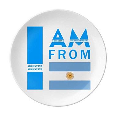 Imagem de I Am From Argentina Prato Decorativo de Porcelana Salver Prato de Jantar