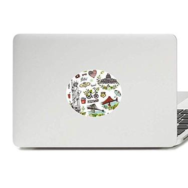 Imagem de Adesivo de notebook Spring Liberty White House USA Graffiti Vinil Emblema Gráfico Laptop Decalque