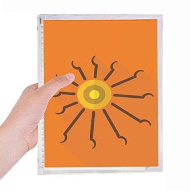 Imagem de Caderno com estampa abstrata de arte escaravelho do Egito Antigo Diário de folhas soltas recarregável