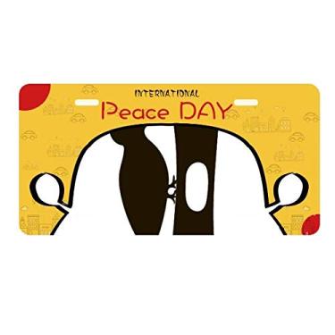 Imagem de DIYthinker Black Woodpecer Animal Portrayal Placa de carro Decoração Dia da Paz