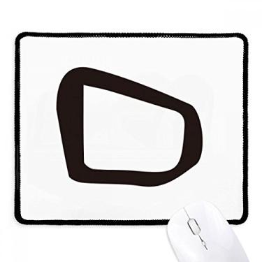 Imagem de Mousepad com inscrição óssea de sobrenome chinês com borda costurada, tapete de borracha para jogos