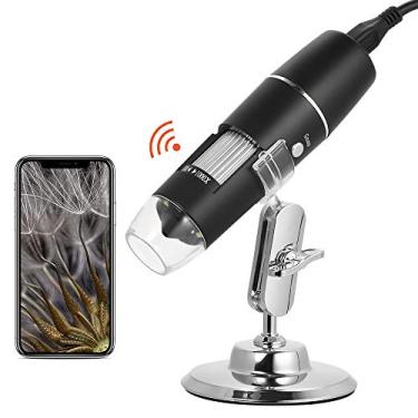 Imagem de Gecheer Microscópio Digital USB Ampliação 1000X com Magnifier Stand com 8-LED Lupa para iOS/Android