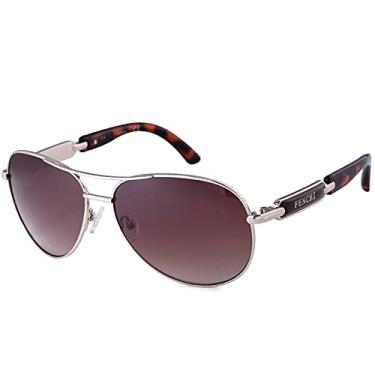 Imagem de Óculos de Sol Feminino Design Aviador FENCHI com Proteção Uv400 Polarizados (C2)