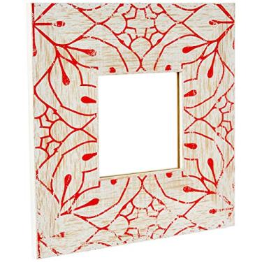 Imagem de Espelho Com Moldura Mod 01 Coral Decorglass Multicolor