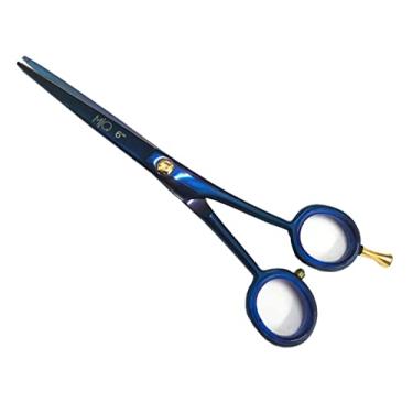 Imagem de TESOURA CABELEREIRO FIO NAVALHA 6.0' RETA AZUL MQ HAIR