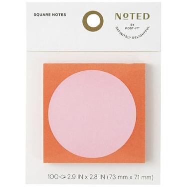 Imagem de Noted by Post-it Square Notes, 100 Total Notes, 2-15/16" x 2-13/16, Red/Pink
