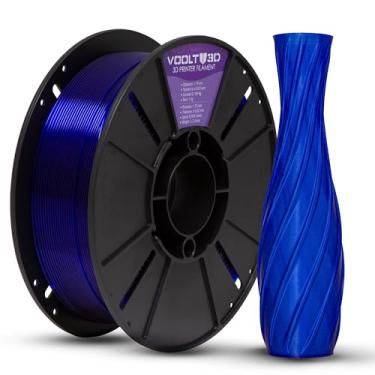 Imagem de Filamento PLA Azul Translúcido Premium 1kg, 1.75Mm, Para Impressoras 3D - Voolt3D