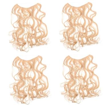 Imagem de FOMIYES 4 Pcs extensões de cabelo ondulado peruca encaracolada cabelo humano expositor de unhas peruca de cabelo humano encaracolado acessórios para peruca extensão de cabelo cacheado