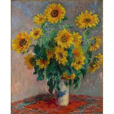 Imagem de Buquê de Girassóis de Claude Monet - 50x61 - Tela Canvas Para Quadro