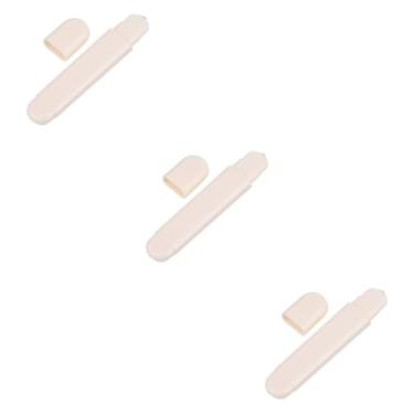 Imagem de NUOBESTY 3 Pecas Pulverizador lápis triangular marcadores de giz coloridos DIY caneta para tecido caneta tecido giz de alfaiate giz de tecido com tampa roupas Acessórios plástico branco