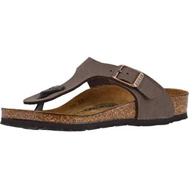 Imagem de Sand lia Birkenstock Gizeh (infantil/infantil), Mocha Birkibuc, 13-13.5 Narrow Little Kid
