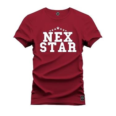 Imagem de Camiseta T-Shirt Confortável Estampada Nex Star Bordo G