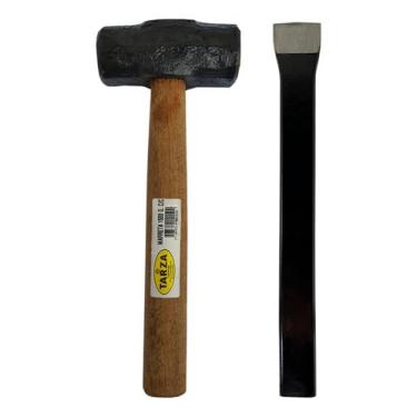 Imagem de Marreta 1,5kg E Talhadeira 1/2 X 12' Aço Kit
