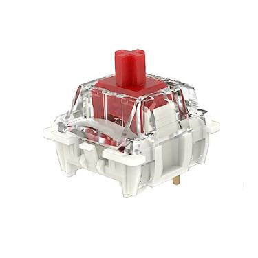 Imagem de Gateron 5 pinos G Brown Pro 3.0 Switches pré-lubrificados RGB SMD Linear para teclado mecânico de jogos (108 peças, Pro Red 3.0)