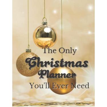 Imagem de O único planejador de Natal que você vai precisar: 147 páginas estilo enfeite dourado planejador de Natal para todas as suas necessidades, incluindo presentes, rastreamento de cartões, pedidos