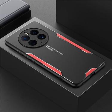 Imagem de Capa de metal de alumínio para Huawei Mate 50 Pro Capa fosca de silicone para Huawei Mate 9 10 20 Lite 30 40 Pro Plus, preto vermelho, para Mate 20X