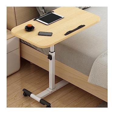 Imagem de Bandeja portátil ajustável, mesa dobrável, mesa para laptop, mesa de pé com rolo para casa, bandeja de TV, sofá, mesa de cabeceira, mesa de computador (tamanho: 60 × 40 cm)