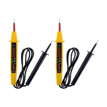 Imagem de Kit 2 Testador Voltagem Ac Dc 3 Em 1 Led Indicador 110/220/380 Volts Tv-300 Portátil Instrutherm