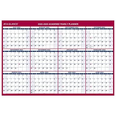 Imagem de AT-A-GLANCE Calendário apagável 2022-2023, agenda de parede apagável a seco, 122 x 81 cm, GG, ano acadêmico e regular, dois lados, horizontal (PM326S28)