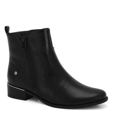 Imagem de Bota Ramarim Cano Curto Ziper na Lateral Preta 24-53101-1-Feminino