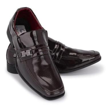 Imagem de Sapato Social Casual Homem Moderno Bico Quadrado Oxford Modelo Elegante Esporte Fino-Ma...