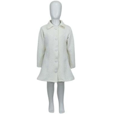 Imagem de Sobretudo Infantil Inverno Menina Blusa Criança Off White-Feminino