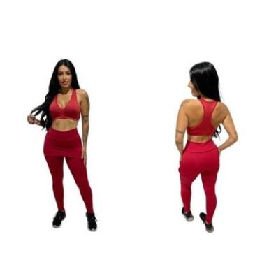 Imagem de Calça legging suplex saia tapa bumbum leg cintura alta fitness-Feminino