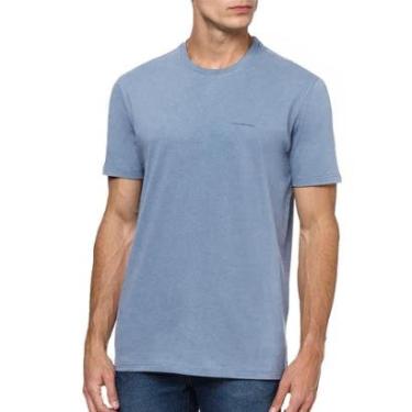 Imagem de Camiseta Calvin Klein Jeans Masculina Black New Logo Stoned Azul Claro-Masculino