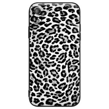 Imagem de Berkin Arts Capa de silicone compatível com iPhone XR, estampa de leopardo, estampa de animal preto para homens