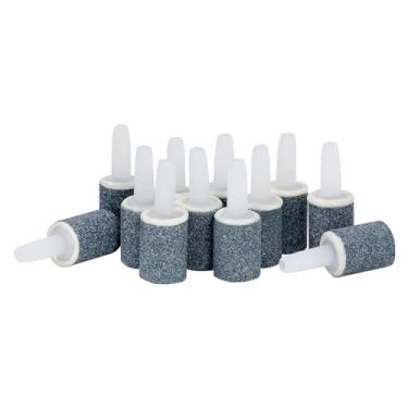 Imagem de AQUANEAT Pedras de ar de aquário 1,5 cm, pacote com 12, pedras de bolha, pedras de ar de tanque de peixes, difusor de bolhas de pedra aeradora, acessórios de bomba de ar para aquários, aquários de