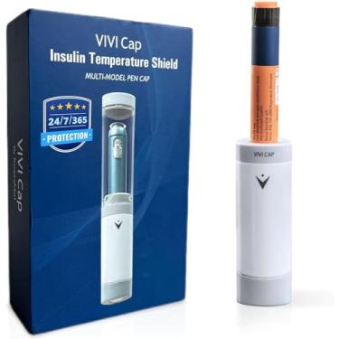 Imagem de Estojo de Viagem para Insulina e Ozempic VIVI CAP -Aprovado pela TSA - Protetor de Insulina para Caneta, Funciona 24/7/365 Sem Congelamento ou Refrigeração - para Todos os Modelos de Canetas de Insulina