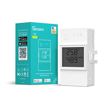 Imagem de Interruptor inteligente de monitoramento de temperatura e umidade SONOFF THR316D, Interruptor WiFi Inteligente 16A, com tela LCD, Compatível com Alexa e Google Home (16A)