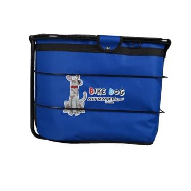 Imagem de Cestinha Para Bagageiro Para Pets Grandes Porte Big Bike Dog Altmayer, Azul