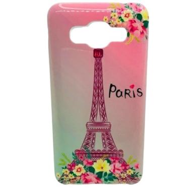 Imagem de Capa Celular Compatível com Samsung Galaxy J2 Prime SM-G532MT / Gran Prime SM-G530 Com Suport Para Dedos (Paris Flores Colors)