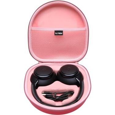 Imagem de LTGEM Capa rígida para fones de ouvido Anker Soundcore Space Q45/Q35 com cancelamento de ruído adaptável – Bolsa protetora de armazenamento para transporte (rosa)