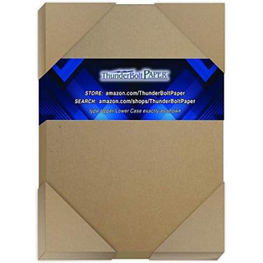 Imagem de 75 folhas de aglomerado 24 pontos (ponto) 14 x 21 cm peso leve meia letra tamanho 0,024 espessura papelão artesanato embalagem placa de papel kraft marrom