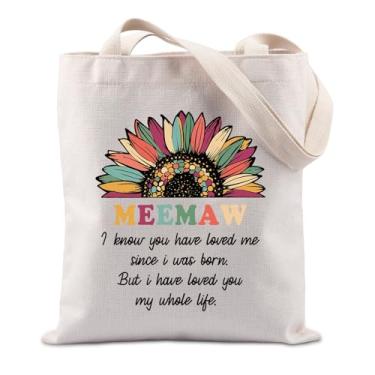 Imagem de TIIMG Meemaw Gifts Best Meemaw Grandma Gifts for Grandma Grandmother Mother's Day Tote Bag, Bolsa Meemaw, big, 0