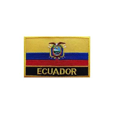 Imagem de Ruoming 1 PÇ Patch de bandeira do Equador a ferro ou costurado bordado tático militar nacional Equador (Equador)*