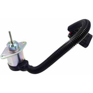 Imagem de SPJIUQI Solenoide de desligamento de combustível 12V 7000769 1J710-60011 para motor Kubota V2607 Bobcat Loaders S160 S185 S205 S510 S530 S550 S570 S590 S630 S6500 T180 Máquina de trabalho T190 T550