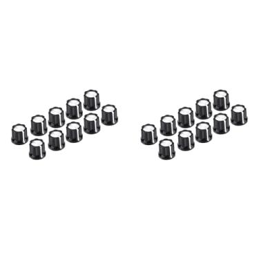 Imagem de 20 Pçs Botão da Guitarra Elétrica Potenciômetro Botões de Tom de Volume Tampas para Eixo Em Forma de D Guitarra Elétrica