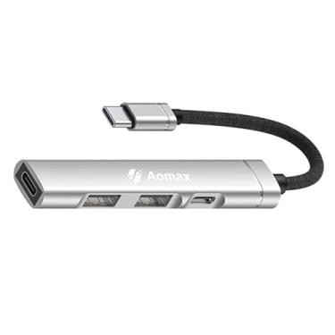 Imagem de Hub USB 4 em 1, extensor USB 3.0 com portas de alimentação e dados C, hub divisor de porta USB para laptop/PC, base multiporta para MacBook, Mac Pro, Mac Mini, iMac, Surface Pro
