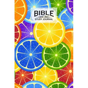 Imagem de Bible Study Journal: Bible Study Journal Citrus Fruits Cover, Perfect for Writing Prayer, Inspirational messages, Church Group, Individual Bible Study, 120 Pages, Size 6" x 9" By Sophia Simon