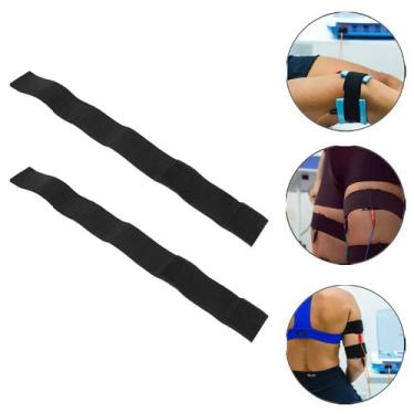 Imagem de 2 Cinta Faixa Elástica P/Eletrodos Corrente Russa Tens 100cm - Aradesc