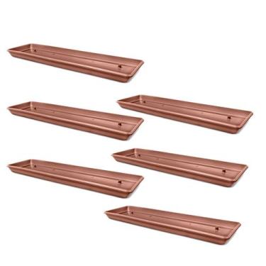 Imagem de Prato Para Jardineira Floreira Tabaco 50cm Nutriplan Kit 6