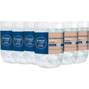 Imagem de 6UN Gel D'agua Fixador Para Uso Diário 750G D'agua Natural - D'Água Na